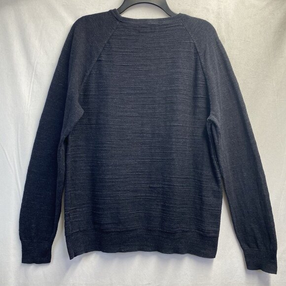 J.CREW/JEANS Slim Knit Long Sleeve Crew Neck Pullover Sweater Men Charcoal Used - Picture 3 of 16